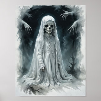Póster Esqueleto fantasma de niño condenado 