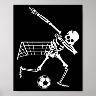 Póster Esqueleto haciendo Dabbing Fútbol Humor Divertido