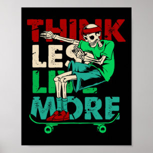 Póster Esqueleto haciendo Dabbing Patinador Skate Deck Pa