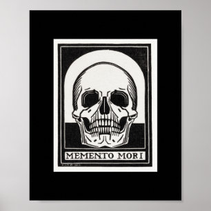 Póster Esqueleto negro de Memento mori por Julie de Graag