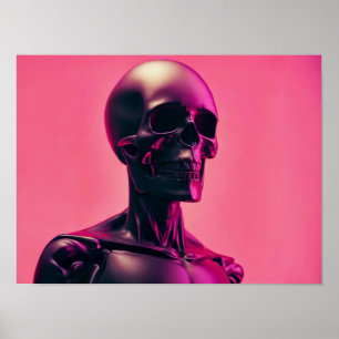 Póster Esqueleto robótico futurista