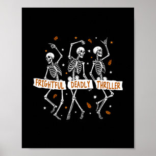 Póster Esqueleto sutil de Halloween de Trump espantoso mo