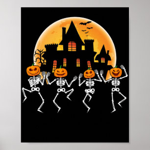 Póster Esqueletos bailarines Dance Challenge Halloween Sc