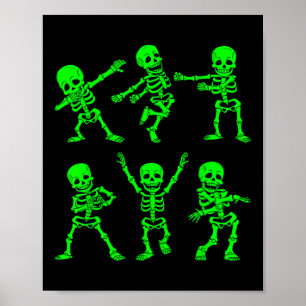 Póster Esqueletos bailarines Dance Challenge Niños Chicas