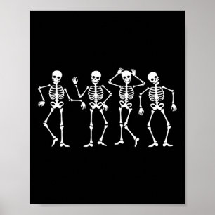 Póster Esqueletos bailarines Halloween Dance Challenge Bo