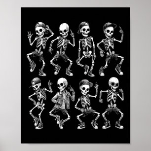 Póster Esqueletos bailarines niños niños Chicas H