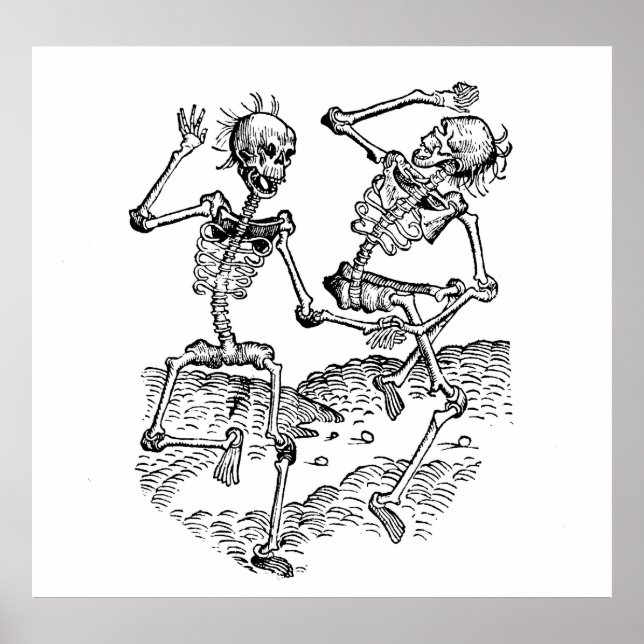 Póster Esqueletos danzantes (Frente)