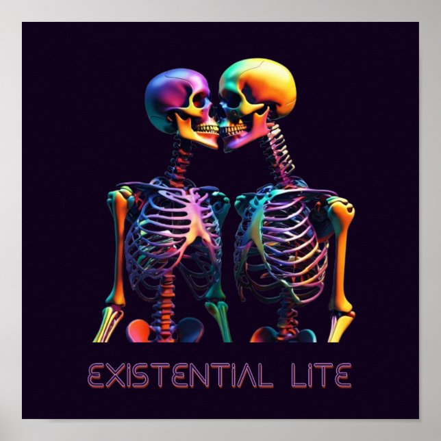 Póster Esqueletos de Besada LITE EXISTENCIALES (Frente)