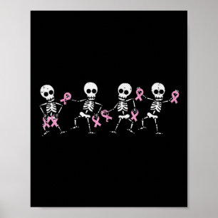 Póster Esqueletos de cáncer de mama Sensibilización de Ba