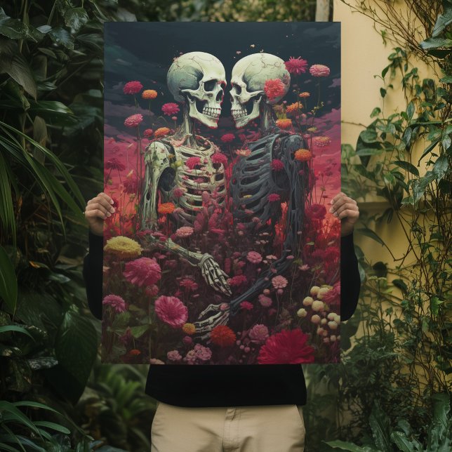 Póster Esqueletos del matrimonio Resumen Halloween de Art (Subido por el creador)