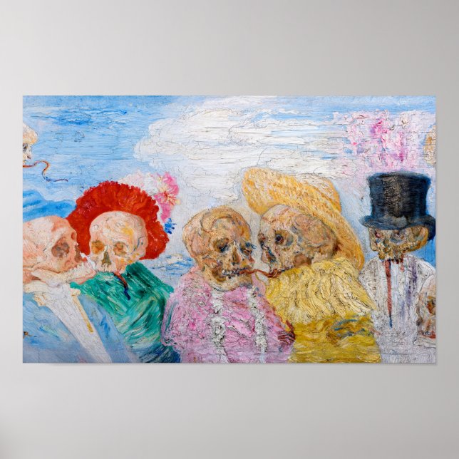 Póster Esqueletos disfrazados por James Ensor (Frente)