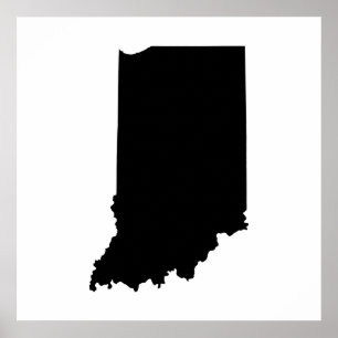 Póster Esquema de estado de Indiana