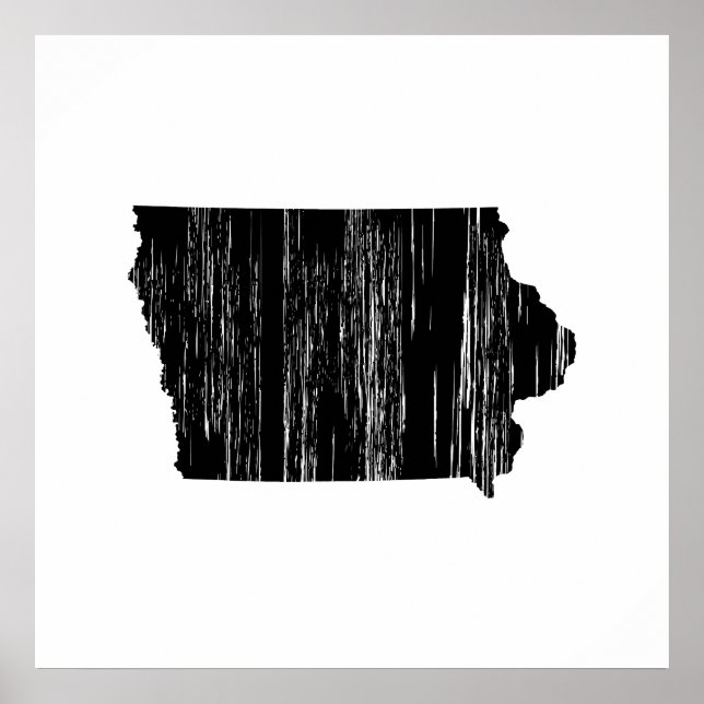 Póster Esquema De Estado De Iowa En Problemas (Frente)