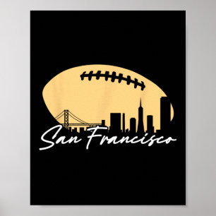 Póster Esquema De Fútbol De Su Ciudad San Fran