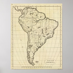Póster Esquema de Suramérica