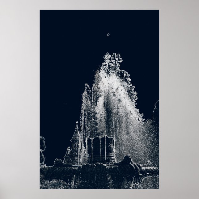 Póster esquema de una noche azul (Frente)