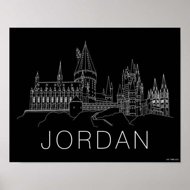 Póster Esquema del CASTILLO HOGWARTS™ (Frente)