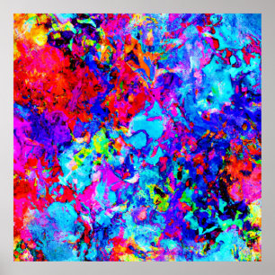 Póster Esquemas de color cautivadores de patrones abstrac