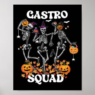 Póster Esquetón Gastro Squad Halloween Esbozo de baile en