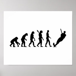 Póster Esquí acuático de la evolución