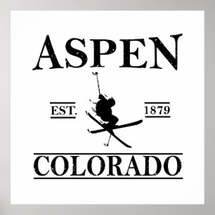 Póster Esquí de Aspen Colorado