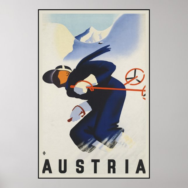Póster Esquí de Austria (Frente)