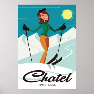 Póster Esquí de Chatel