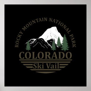 Póster esquí de colorado en vail