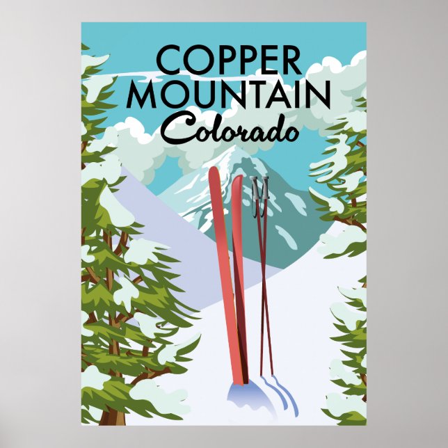 Póster Esquí de Copper Mountain Colorado (Frente)