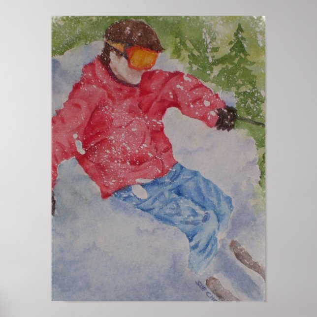 Póster Esquí de descenso (Frente)