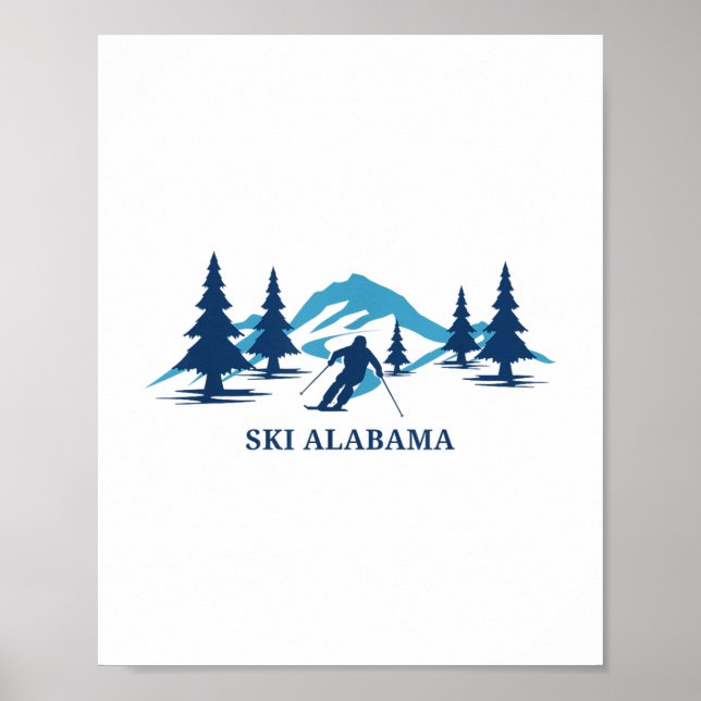 Póster Esquí de esquí de Alabama _1 (Frente)