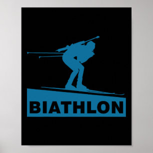 Póster Esquí de esquí de biatlón Deportes de invierno Esq