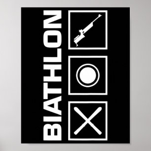 Póster Esquí de esquí de biatlón Deportes de invierno Esq
