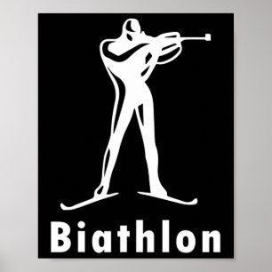 Póster Esquí de esquí de biatlón Deportes de invierno Esq