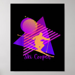Póster Esquí de Esquí Púrpura Rosa Colorado Cooper Leadvi