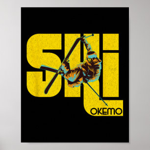 Póster Esquí de la montaña de Vermont Okemo