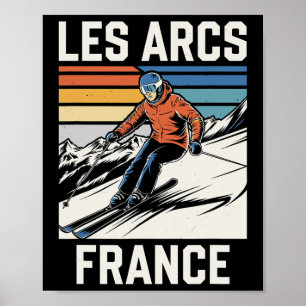 Póster Esquí de Les Arcs Francia