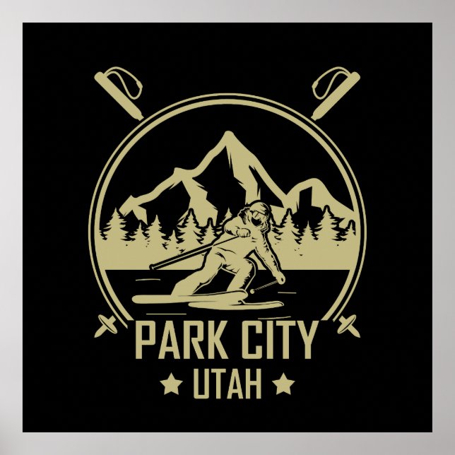 Póster Esquí de Park City Utah (Frente)