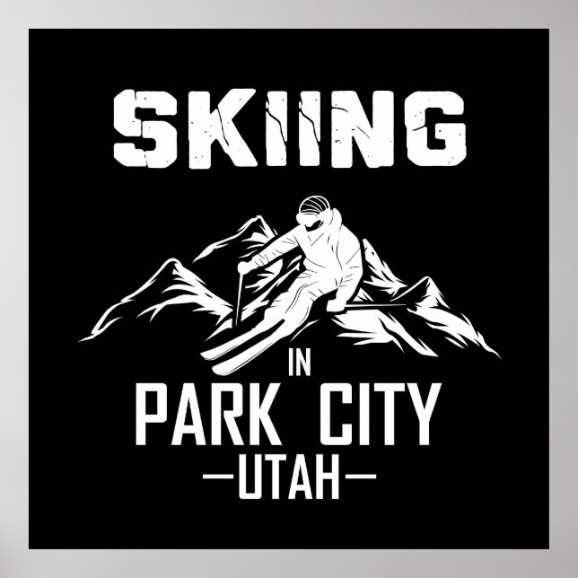 Póster Esquí de Park City Utah (Frente)