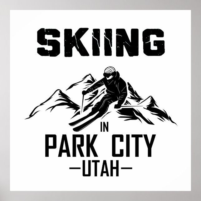 Póster Esquí de Park City Utah (Frente)