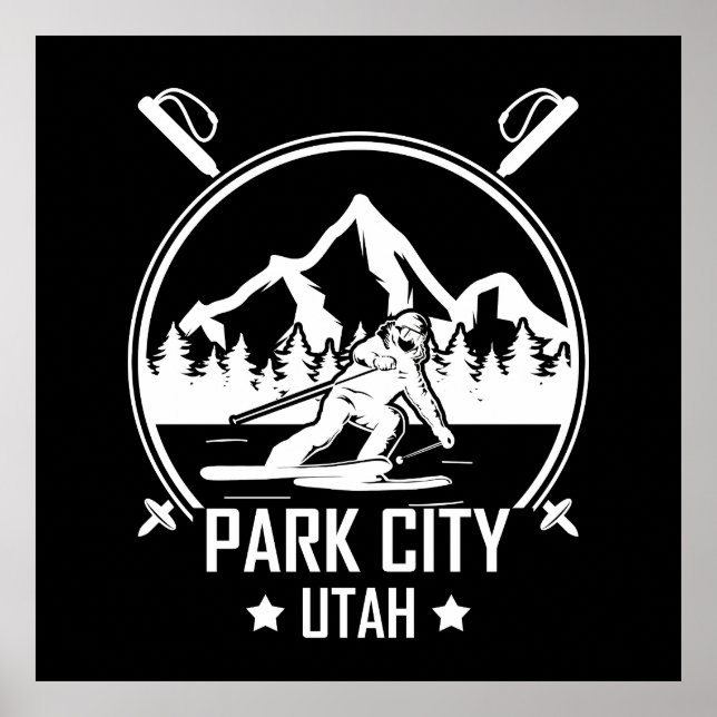 Póster Esquí de Park City Utah (Frente)