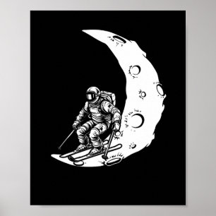 Póster Esquí de snowboard - Snowboard Crescent Moon