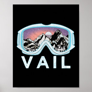 Póster Esquí de vela Snowboard Design_vail, Co Goggles Sk