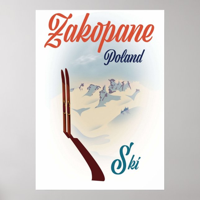 Póster Esquí de Zakopane Polonia (Frente)