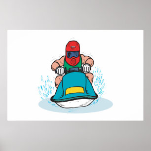 Póster Esquí del jet