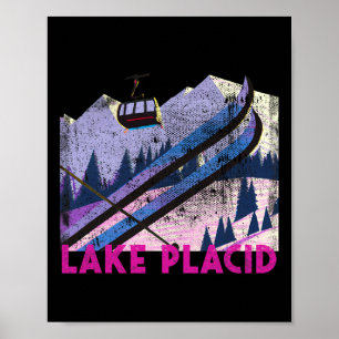 Póster Esquí del Lago Placid - Esquí de Placid estilo Vin