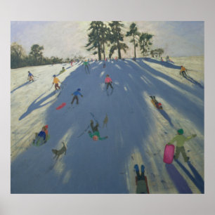 Póster Esquí en la abadía de Calke Derby