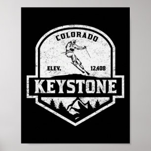 Póster Esquí en la nieve Keystone Colorado _1