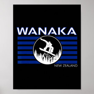 Póster Esquí en Wanaka Nueva Zelanda Neozelandés Nieve
