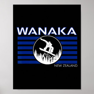 Póster Esquí en Wanaka Nueva Zelanda Neozelandés Nieve